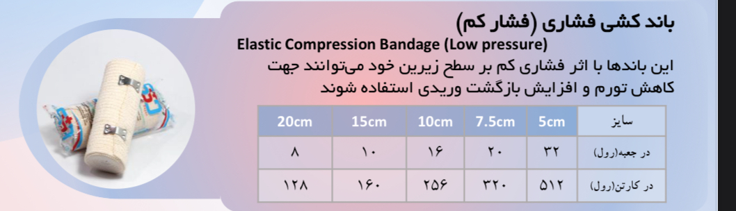 باندهای طبی فشاری ضعیف